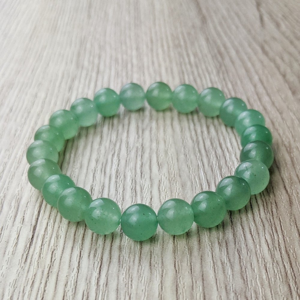 Aventurine 8mm Natural Gemstone Handmade Stretch Bracelet